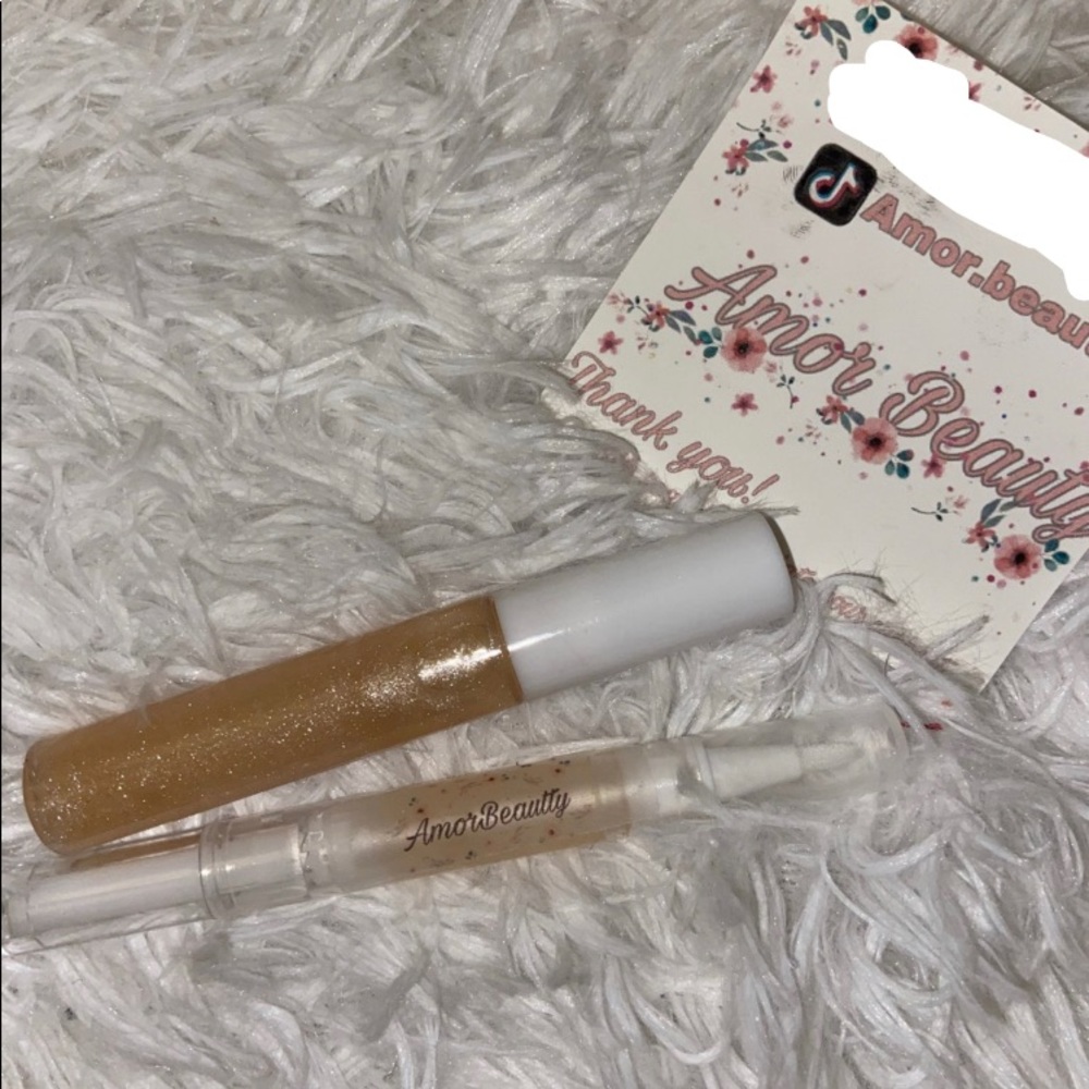 Hand made lip oil & gloss -color champagne